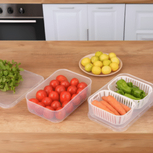 Bloombite 2 Grid Plastic Fridge Container