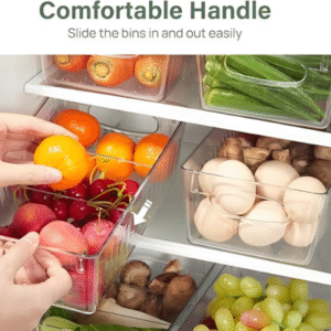 Fridge organizer bins