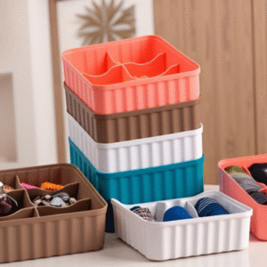 Square Socks Organizer 6 Compartment