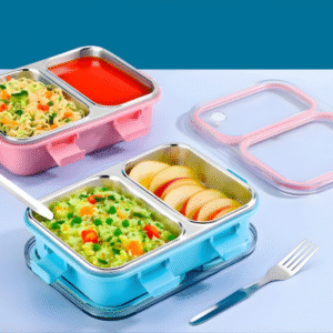 Duo Buddy2 Compartment Steel Lunch Box